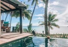 Lyxvilla i Fiji med privat pool, havsutsikt och palmer – tropisk semester i exklusiv resort vid stranden
