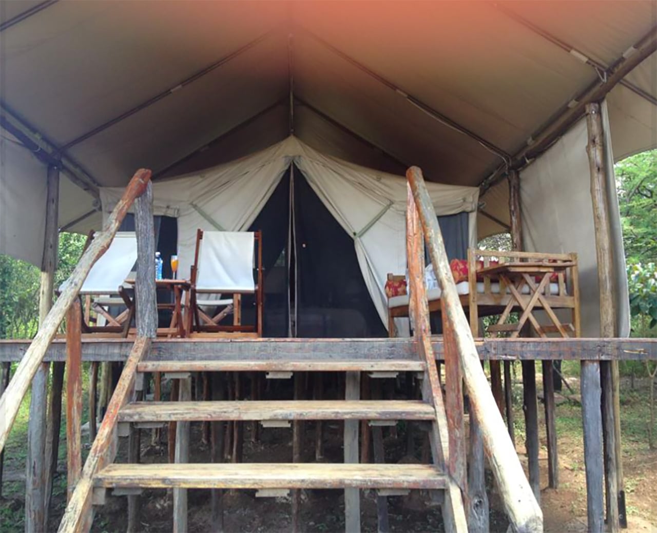 Lyxtält på Karen Blixen Camp glamping safari Kenya