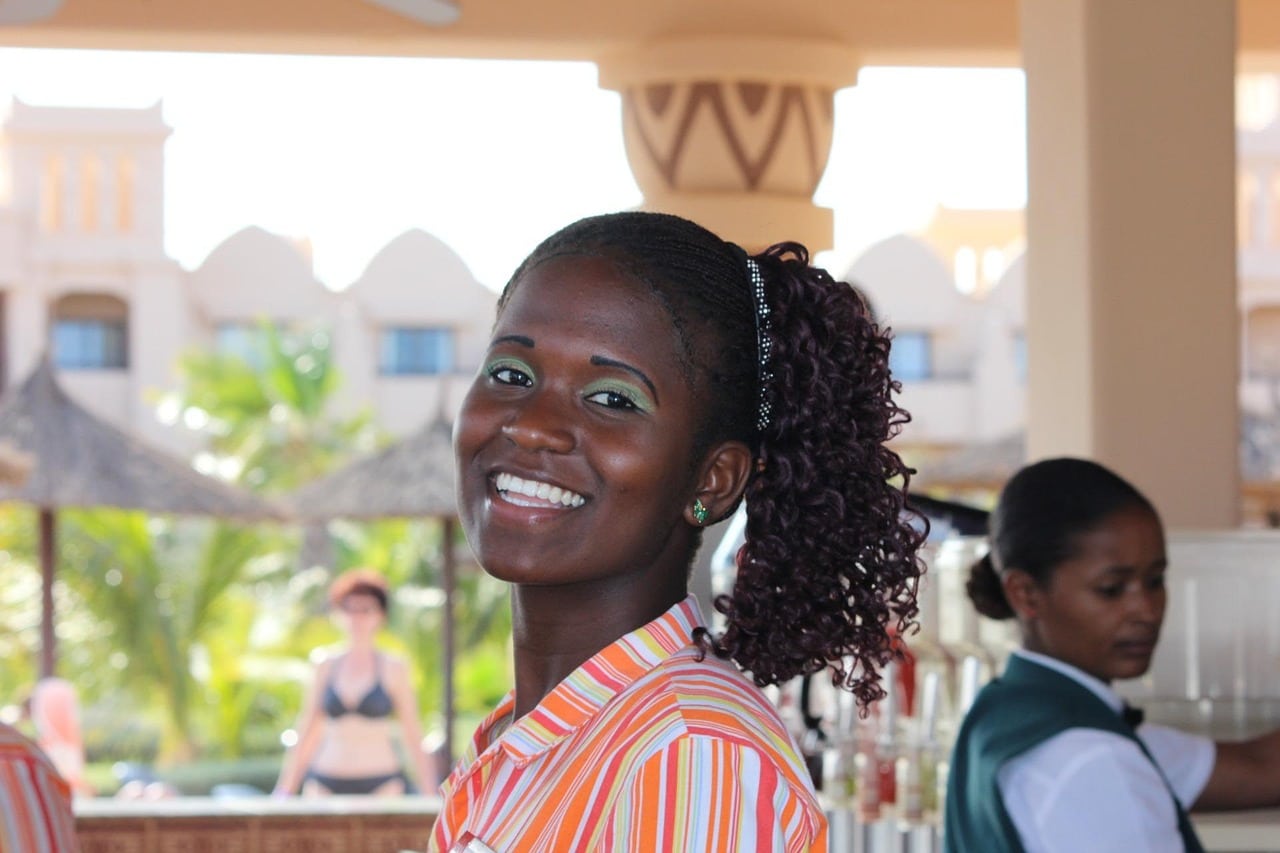 Afrikansk kvinna på Kap Verde