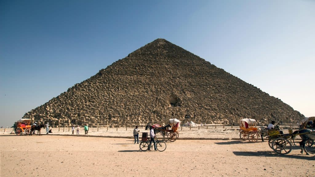 Egypten och den stora pyramiden i Giza